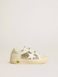 Girls (4-10 Years) Kids May School Young In Glitter With Leather Star And Suede Heel Tab Golden Goose - 1