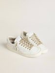 Gold Gold-Colored Lurex Laces With Contrasting White Logo Laces Golden Goose Women - 3