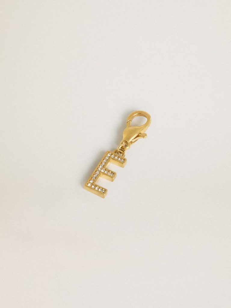 Gold Golden Goose Women Bag Accessories Letter E Charm In Gold-Colored Brass With Crystals - 2