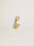 Gold Golden Goose Women Letter W Charm In Gold-Colored Brass With Crystals Bag Accessories - 2