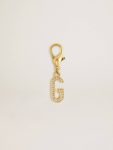 Gold Letter G Charm In Gold-Colored Brass With Crystals Women Golden Goose Bag Accessories - 1