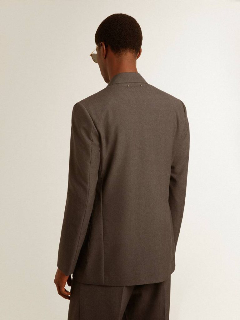 Golden Goose Anthracite Gray Men's Tailored Jacket In Anthracite Gray Virgin Wool Men Blazers - 4