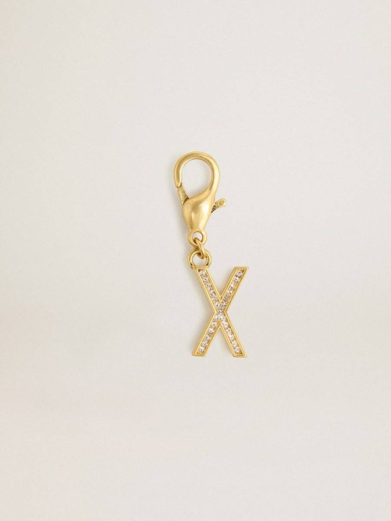 Golden Goose Bag Accessories Letter X Charm In Gold-Colored Brass With Crystals Gold Women - 1