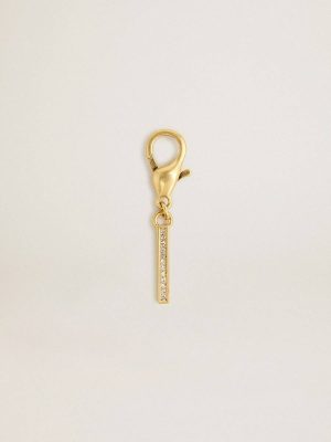 Golden Goose Bag Accessories Women Letter I Charm In Gold-Colored Brass With Crystals Gold - 1