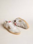 Golden Goose Ball Star Ball Star Ltd In White Crackle Leather And Mesh With Suede Star Men - 2