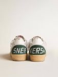Golden Goose Ball Star Ball Star Ltd In White Crackle Leather And Mesh With Suede Star Men - 4