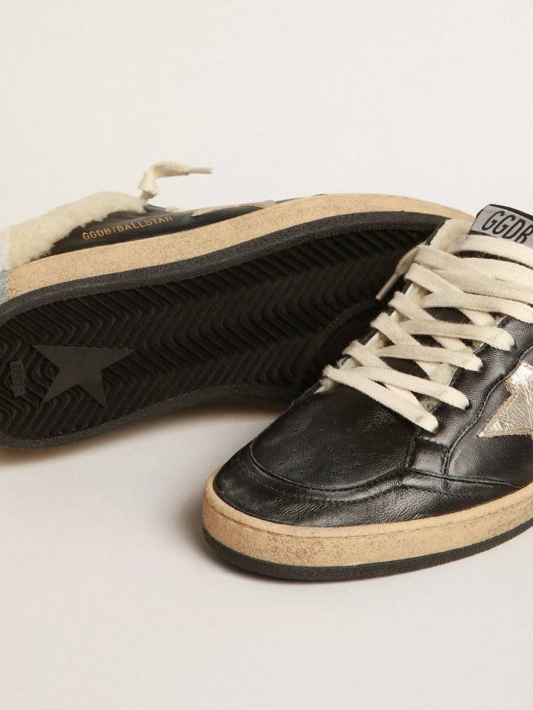 Golden Goose Ball Star Ball Star Sabots In Nappa With Platinum Star And Shearling Lining Women - 3