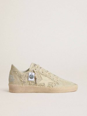 Golden Goose Ball Star In Suede With Swarovski Crystals And Pearls And Leather Star Ball Star Women - 1