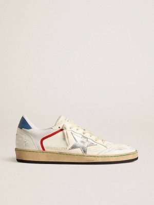 Golden Goose Ball Star Men Ball Star In Nappa And Mesh With Silver Metallic Leather Star - 1