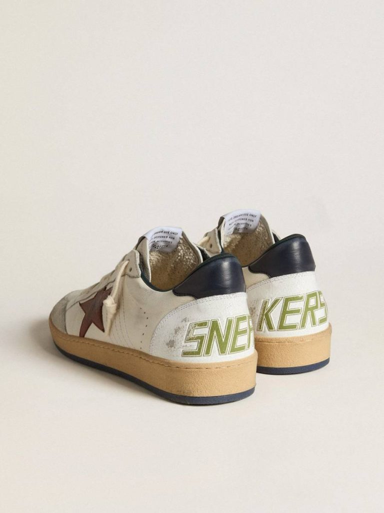 Golden Goose Ball Star Men Ball Star In Nappa With Brown Nubuck Star And Nappa Heel Tab - 4