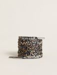 Golden Goose Beige Leopard-Print Laces With Contrasting White Logo Women Laces Beige And Brown Leopard Print - 1