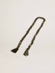 Golden Goose Black Braided Fabric Charm With Brass Chain Bag Accessories Women - 1