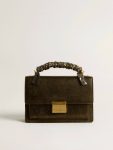 Golden Goose Black Braided Fabric Charm With Brass Chain Bag Accessories Women - 3