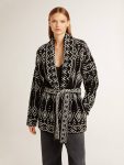 Golden Goose Black Knitwear Women Women’s Black Cardigan With Belt And Crystals - 2