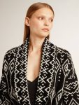 Golden Goose Black Knitwear Women Women’s Black Cardigan With Belt And Crystals - 5
