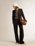 Golden Goose Blazers Dark Blue Women Women's Double-Breasted Dark Blue Blazer - 3