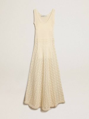 Golden Goose Ecru Women Dresses & Jumpsuits Ecru-Colored Tank Dress - 1