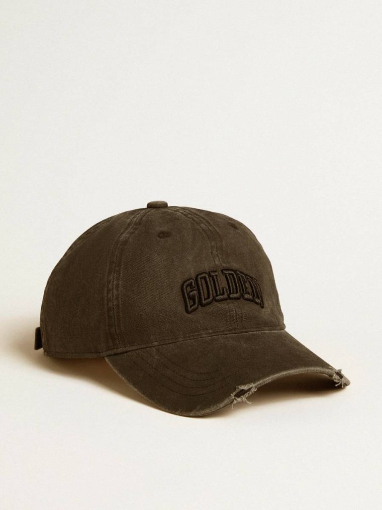Golden Goose Gray Distressed Baseball Cap With Embroidery Hats Anthracite Gray Women - 2