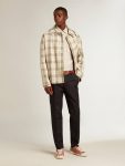 Golden Goose Gray Men's Viscose-Blend Linen Shirt With Striped Pattern Shirts Men - 4