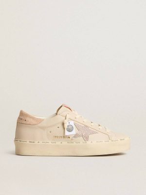 Golden Goose Hi Star Women Hi Star Ltd In Nappa With Suede Star And Pink Swarovski Crystals - 1