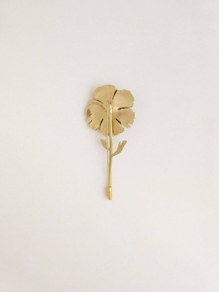 Golden Goose Jewelry Gold Pin With Floral Design Women - 2