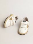 Golden Goose Kids Ball Star Young With Gold Metallic Leather Star And Heel Tab Boys (4-10 Years) - 2