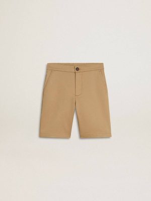 Golden Goose Kids Bottomwear Selection (4-12 Years) Boys' Shorts In Beige Cotton Beige - 1
