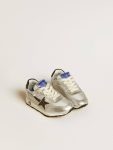 Golden Goose Kids Boys (4-10 Years) Marathon Young In Silver Nylon With Black Star And Leather Heel Tab - 2