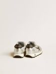 Golden Goose Kids Boys (4-10 Years) Marathon Young In Silver Nylon With Black Star And Leather Heel Tab - 4