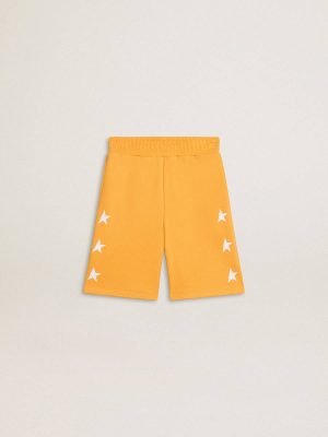 Golden Goose Kids Boys' Mustard Yellow Shorts Bottomwear Selection (4-12 Years) Mustard Yellow - 1
