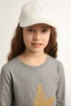 Golden Goose Kids Kids’ White Baseball Cap With Star Topwear Selection (4-12 Years) Papyrus White - 3