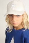 Golden Goose Kids Kids’ White Baseball Cap With Star Topwear Selection (4-12 Years) Papyrus White - 4