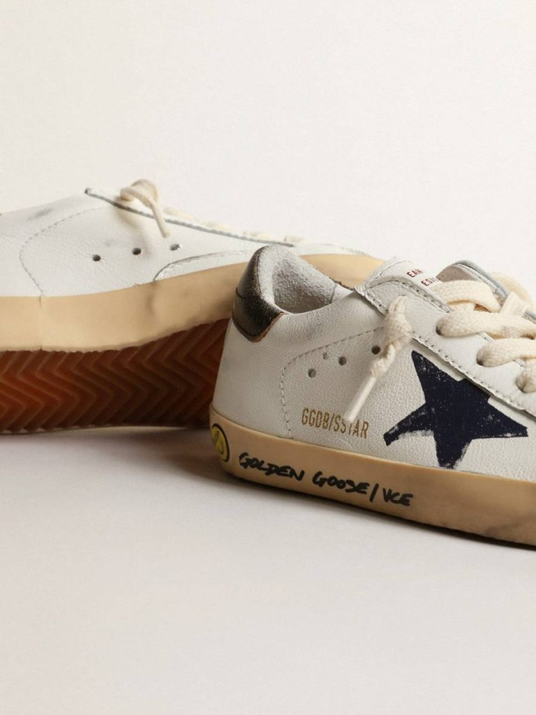 Golden Goose Kids Super-Star Young In Nappa With A Printed Star And Black Heel Tab Boys (4-10 Years) - 3