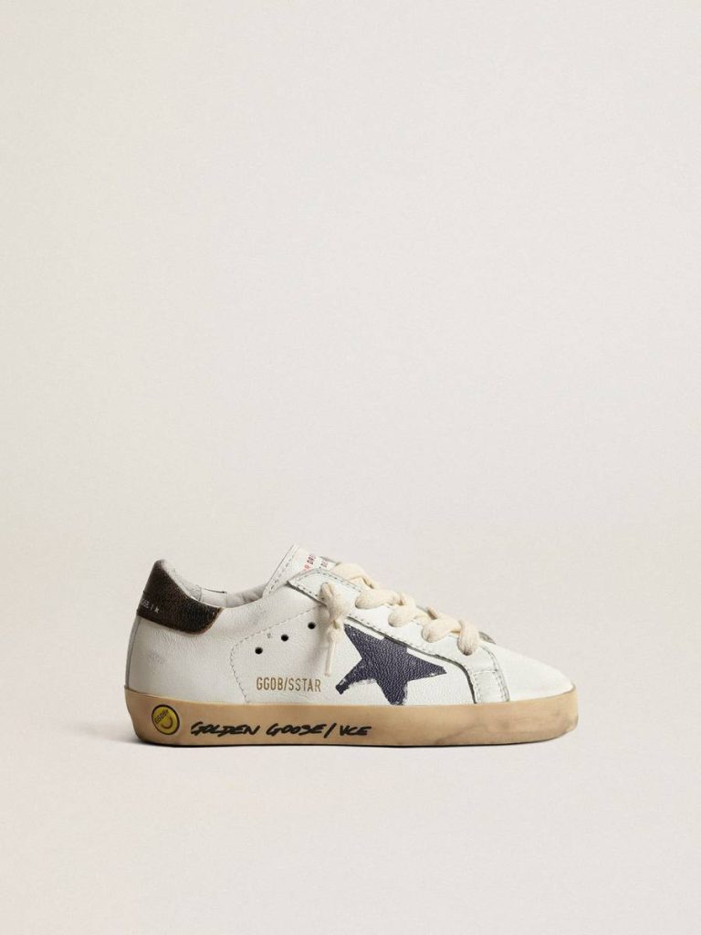 Golden Goose Kids Super-Star Young In Nappa With A Printed Star And Black Heel Tab Boys (4-10 Years) - 1
