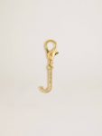 Golden Goose Letter J Charm In Gold-Colored Brass With Crystals Women Bag Accessories Gold - 1
