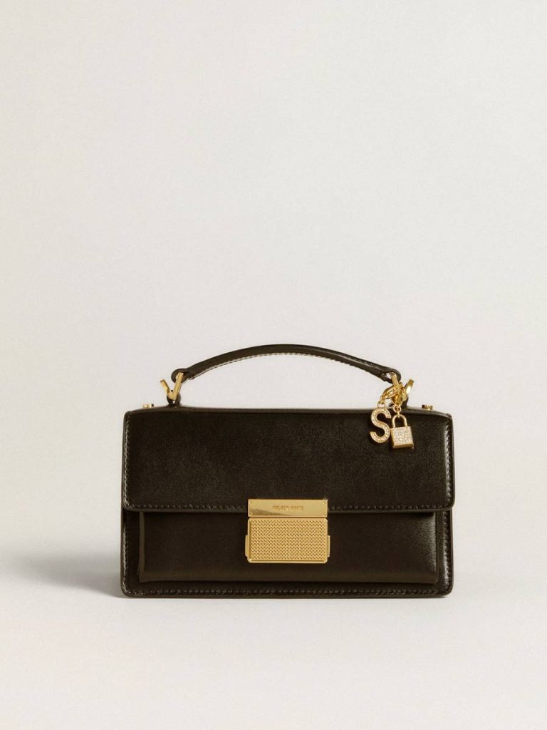 Golden Goose Lock-Shaped Charm In Gold-Colored Brass With Crystals Women Gold Bag Accessories - 5