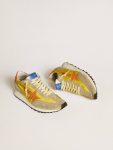Golden Goose Marathon Men’s Marathon With Yellow Nylon Upper And Orange Star Men - 2