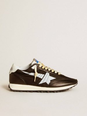Golden Goose Marathon Women’s Marathon With Black Nylon Upper And White Star Women - 1