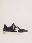 Golden Goose Men Ball Star Ltd In Blue Suede And Nylon With White Star And Blue Heel Tab Ball Star - 1