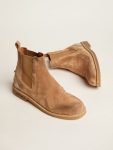 Golden Goose Men Boots John Chelsea Boots In Caramel-Colored Suede - 2