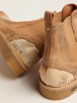 Golden Goose Men Boots John Chelsea Boots In Caramel-Colored Suede - 4