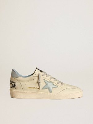 Golden Goose Men Men's Ball Star Ltd With Light Blue Plastic Star And Leather Heel Tab Ball Star - 1