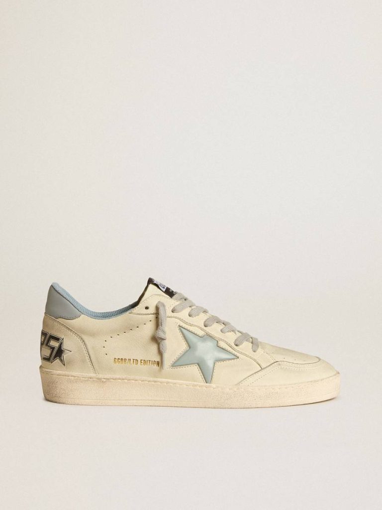 Golden Goose Men Men's Ball Star Ltd With Light Blue Plastic Star And Leather Heel Tab Ball Star - 1