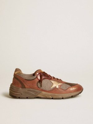 Golden Goose Men Men's Dad-Star In Nubuck With Gold Leather Star And Suede Heel Tab Dad-Star - 1