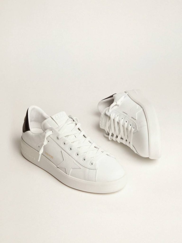 Golden Goose Men Purestar Men's Purestar With Leather Star And Black Leather Heel Tab - 2