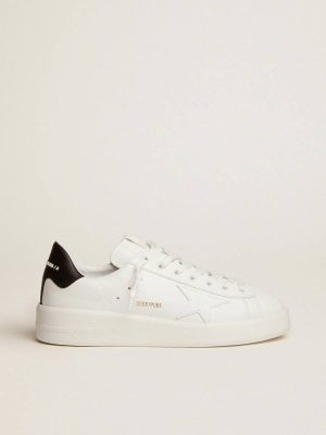 Golden Goose Men Purestar Men's Purestar With Leather Star And Black Leather Heel Tab - 1