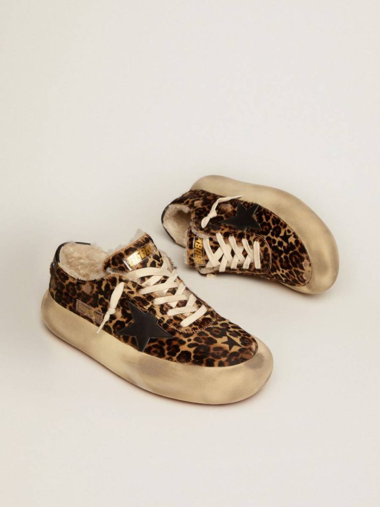 Golden Goose Men Space-Star Men's Space-Star In Animal Print Pony Skin And Shearling Lining - 2