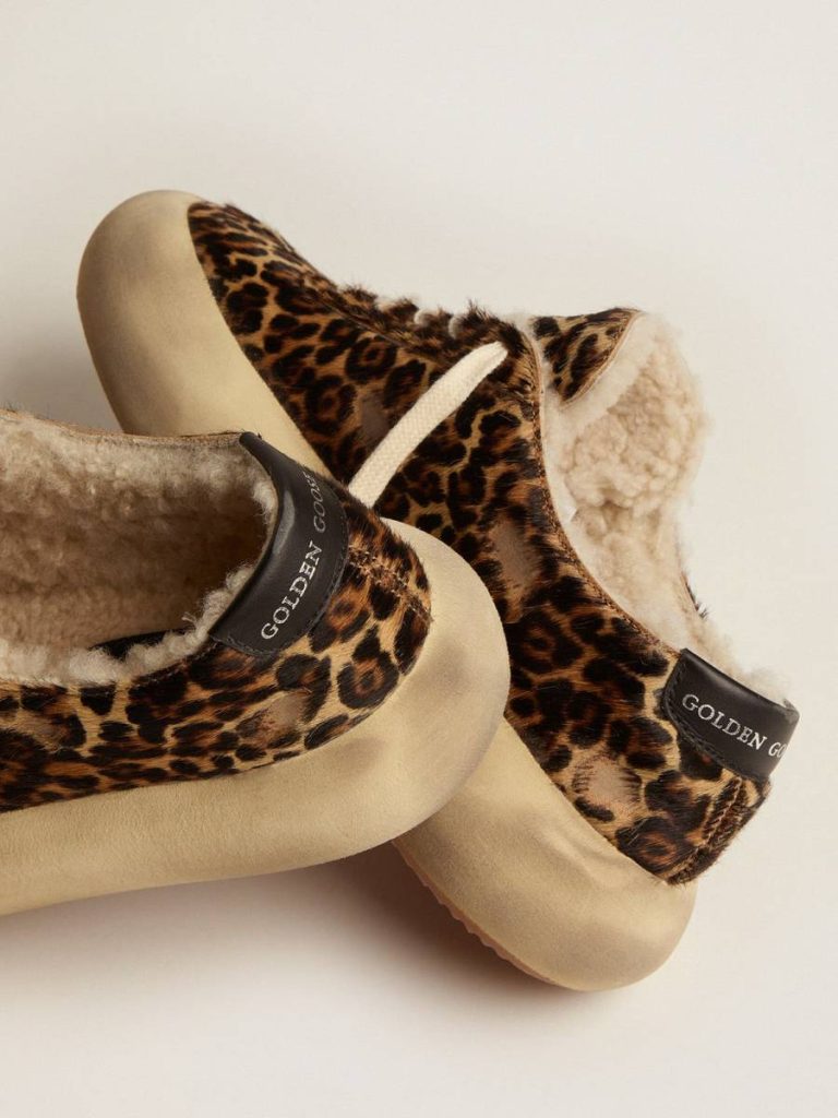 Golden Goose Men Space-Star Men's Space-Star In Animal Print Pony Skin And Shearling Lining - 5