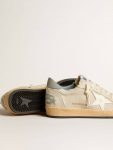Golden Goose Men's Ball Star Ltd In Gray Canvas With Leather Star And Nubuck Heel Tab Ball Star Men - 3