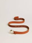 Golden Goose Men’s Belt In Tan-Colored Washed Leather Tan Men Belts - 3